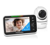 HelloBaby Baby Monitor, HB6550 with Camera and Night Vision, 5''Display with 30-