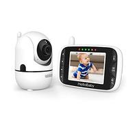 HelloBaby Baby Monitor,Hello Baby Monitor with Camera and Audio, 3.2'' LCD Screen,Rotate 355°horizontally and120°vertically,ECO Mode,Two-Way Audio, Night Vision,Temperature Monitoring, Lullabies