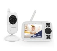 HelloBaby Baby Monitor No WiFi, Video Baby Monitor with Camera and Audio, 3.2'' IPS Screen, Pan-Tilt-Zoom Camera, Night Vision, 1000ft Range, USB Charger