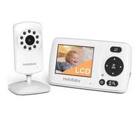HelloBaby Baby Monitor,Upgrade Video Baby Monitor with Camera and Night Vision, 8 Languages,ECO Mode, No WiFi for Privacy,2X Zoom,Alarm Function
