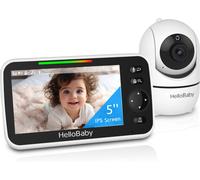 HelloBaby Baby Monitor with Camera and Night Vision, 5''Display with 30-Hour Battery, Pan-Tilt-Zoom Video Baby Monitor No WiFi, 2-Way Talk, Temperature, 8 Lullabies and 1000ft Range