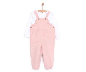 HelloBaby Basic Baby Girl Dungaree - Powder