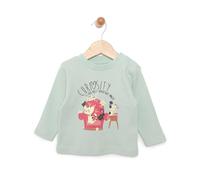 HelloBaby Basic Cat Printed Interlock Long Sleeve T-Shirt - Multicolour