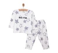 HelloBaby Boy Long Sleeve Pyjamas Set - Ecru