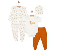HelloBaby Boy Newborn Set 4 pcs - Dark Orange