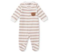 HelloBaby Boys Footed Sleepsuit Animal Print Zip Fastening Crew Neck Full Length Long Sleeve - Beige