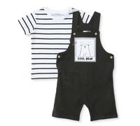 HelloBaby Boys Short Dungarees & T-shirt Animal Print - Black