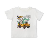 HelloBaby Boys T-shirt Animal Print Crew Neck Short Sleeve - Ecru