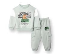 HelloBaby Boys Tracksuit Animal Crew Neck Long Leg Long Sleeve - Green