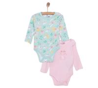HelloBaby Girl 2-Pack Long Sleeve Bodysuit - Light Pink