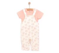 HelloBaby Girl Overalls T-shirt - Coral
