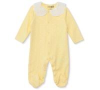 HelloBaby Girls Footed Sleepsuit Polka Dot Print Lace Collar - Yellow