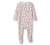 HelloBaby Girls Footed Sleepsuit Zip Fastening Crew Neck Full Length Long Sleeve - Pink