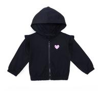 HelloBaby Girls Hooded Cardigan Crew Neck Long Sleeve - Black
