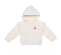 HelloBaby Girls Hooded Cardigan Crew Neck Long Sleeve - Ecru