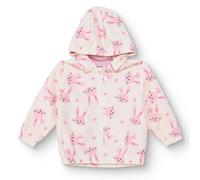 HelloBaby Girls Raincoat Flower Zip-up Hooded Long Sleeve - Ecru Printed