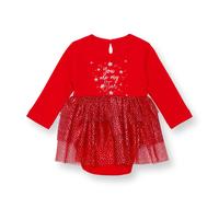 HelloBaby My First Christmas Newborn Girl Dress-Body - Red