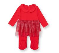 HelloBaby My First Christmas Newborn Girl Footed Jumpsuit - Red