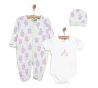 HelloBaby Newborn Baby Cute Elephant Jumpsuit - Ecru
