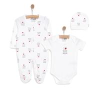HelloBaby Newborn Baby Mom&Dad Jumpsuit- - Ecru