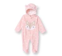 HelloBaby Newborn Polar Footed Jumpsuit - Pink Printed