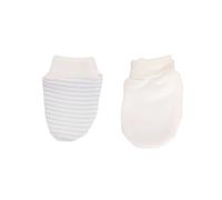HelloBaby Newborn Striped-Straight Mittens - Blue