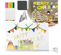 HelloLuno Magic Board,Helloluno Led Drawing Magicboard,Dry Erase,with Adjustable Stand and 7 Color Pen (7.9 * 7.9in)