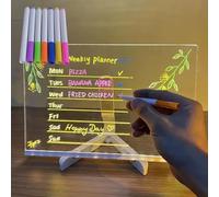 HelloLuno Magic Board, HelloLuno MagicBoard, HelloLunoLED Drawing Board, Erasable USB DrawingBoard Night Light, Acrylic Dry Erase Board with 7 Color Pen, LED DrawingBoard for Kids (1pcs,L)