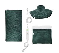 HELLOMOTO Weighted Heating Pad Gift Set of 3, Includes 18'' x 22'' Weighted Heating pad for Shoulder and Neck + 12" x 24" Full Weighted Heating Pads for Back Pain + 19" x 19" Foot Warmer- GP02