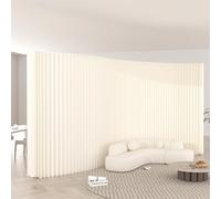 HELLOpoper Room Divider Privacy Screen - Foldable & Free-Standing Kraft Paper, Transformable for Offices, Living Rooms, Beauty Salons (white, H2m*L5m)