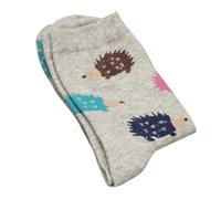 HELLOPOWT Women Girls Winter Warm Cotton Long Socks Cartoon Hedgehog Pattern Lovely Casual