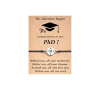 HELLORSO 2025 8th Grade, High School, Middle School, PhD, Master Degree Graduation Gifts inspirational Compass Bracelet Graduation Gifts for Her Him, 12x8cm, Metal, best friend bracelet compass