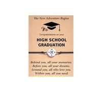 HELLORSO 2025 Compass Bracelet Graduation Bracelet Gifts, Compass Graduation Gifts for Her/Him Adjustable Inspirational with Quote Cards for High School/College Grads, One Size, Metal, best friend