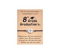 HELLORSO Graduation Gifts 2025 Compass Bracelets for Women Men Her Him,8th Grade, High School, Middle School, PhD, Master Degree, 12x8cm, Metal, best friend bracelet compass bracelet personalized