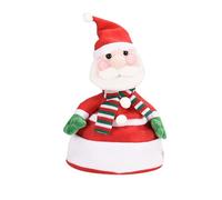 HELLORSO Singing and Dancing Christmas Hat Electric Swing Moving Glowing Santa Hat Plush Funny Xmas Toy Hat Musical Christmas (Red-A)