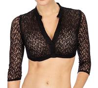 HELLORSOON Blouse Stockings for Women Lingerie Plus Size, White Dirndl Blouse Lace Dirndl Elegant Bavarian Costume Women Tops Blouses 1Pc Underwire Lingerie Lace Vest