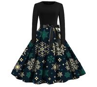 HELLORSOON Christmas Dresses For Women, Long Black Skirt Mrs Claus Outfit Womens Maxi Dress Sleeveless Dresses For Women UK Sexy Christmas Costume Mrs Santa Claus Costume