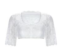 HELLORSOON Dirndl Blouses For Women, Oktoberfest Dirndl Blouse Ladies Elegant Lace Short Sleeve Half Sleeve For Women Lace Costume Blouse White Top Sleeves