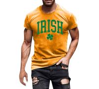 HELLORSOON Funny Ladies St Patrick's Day T Shirt,St Patricks Day Men Women T-Shirt Relaxed-Fit Short Sleeve Button Down Shirts Clover T-Shirts Short Sleeve St Paddy's Day Tops St Patrick's Day Gifts