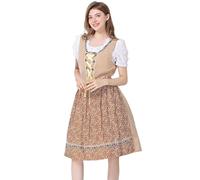HELLORSOON German Oktoberfest Outfit, Fancy Dress Costumes Fancy Dress Costumes Adult Oktoberfest Beer French Maid Outfits for Women Women'S Black Dirndl Costume Midi for Party Cocktail