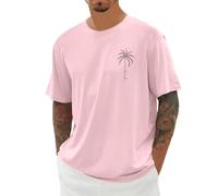HELLORSOON Gym T-Shirt for Men Large White Tshirt Men's Tops Summer Short Sleeve Shirts Mens Performance Plain Longline T Shirt Long Smart Casual Designer
