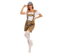 HELLORSOON Oktoberfest Costumes for Bavarian Beer Carnival, Adult Fancy Dress Woman Halloween Costume Beer Leader Costume Festival Outfit Women Women'S Dirndl Cosplay Clothes Set