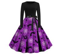 HELLORSOON Santa Dress For Women, Christmas Clothes Mrs Claus Outfit Christmas Swing Dress Women Maxi Dresses For UK Plus Size Sexy Costume Womens Santa Costume