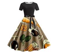 HELLORSOON Women'S German Beer Maid Uniform Oktoberfest, Fancy Dress Women Fancy Dress Costumes Adult Beer Leader Costume French Maid Outfits for Women Women'S Black Dirndl Festive Wedding