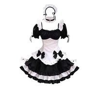 HELLORSOON Women's Maid Costume, Adult Costume Outfits Cosplay Dress for Women Japanese Kawaii Cosplay Anime Maid Outfit Lolita French Apron Fancy Dress Sweet Classic Lolita Apron Lace Lingerie Set