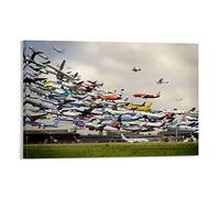 Hellove Passenger Airplane Poster Various Airplane Model Canvas Art Poster And Wall Art Picture Print Modern Family Bedroom Decor Posters 12x18inch(30x45cm)