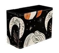 Helloween 4 Dual-Compartment Pen Pouch - 2-Layer Sort-It Case, Hand-Washable Canvas, Sturdy Upright Walls, Mini Desk Caddy for Pens, Tools, Accessories