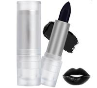 Helloween Black Lipstick - Gothic Style Long-Lasting & Highly Pigmented, Perfect for Halloween Costumes, Gothic Makeup Looks, Party & Cosplay, Vegan & Cruelty-Free (Black)