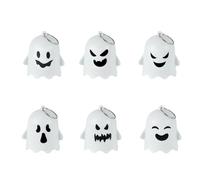 Helloween Decoration Halloween Decorations Night Light Desktop Ornament Party Decoration Plastic for Halloween Party Solar Light Garden Gnome (White, 5cm)
