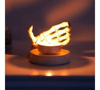 Helloween Decoration Halloween Hand Candle Holder Tea Light Base Stand Jewelry Storage Tray Sculptures and Figurines (White, 7. 5x6. 8x6. 5)